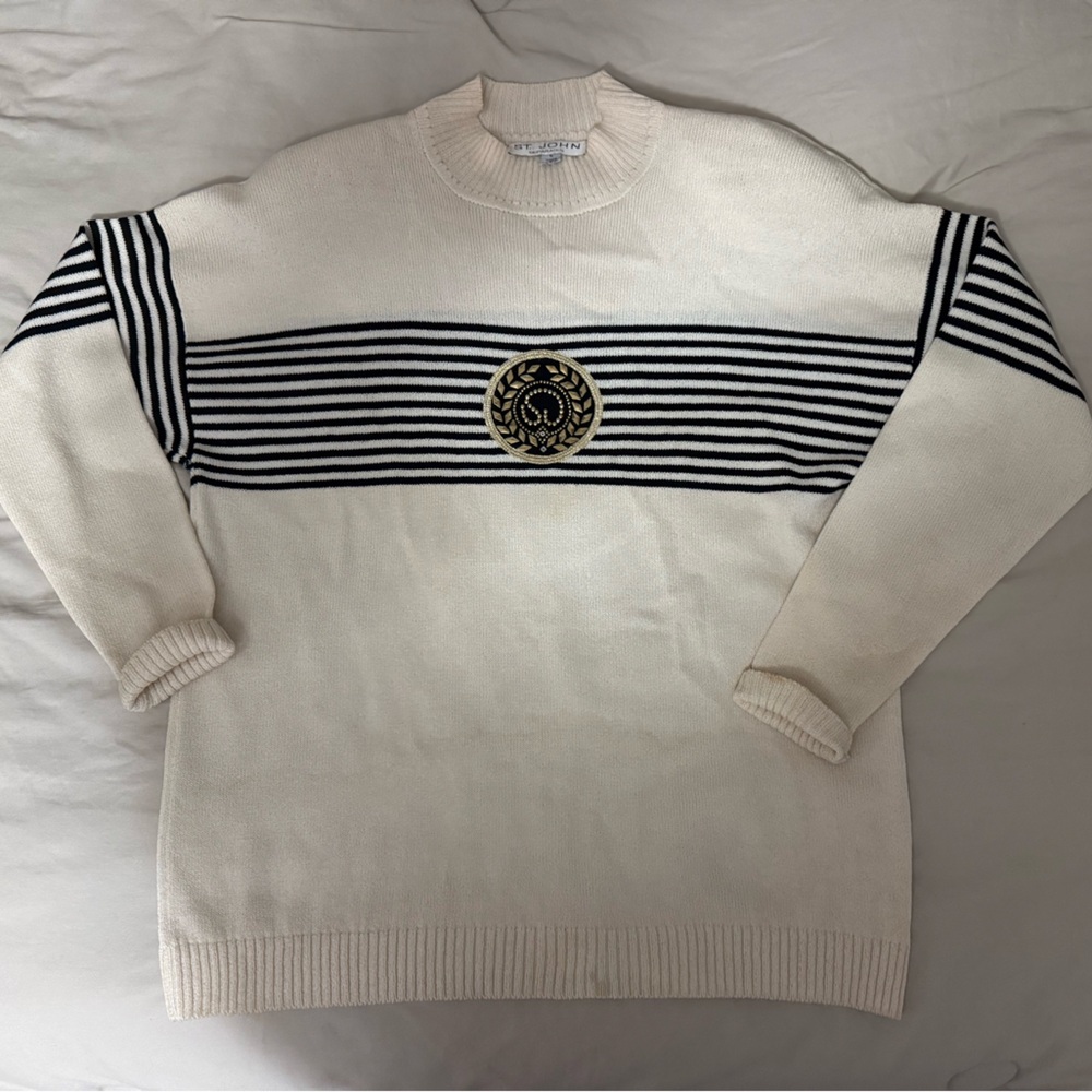 St John Separates Signature Santana Knit Sweater size L Made in USA